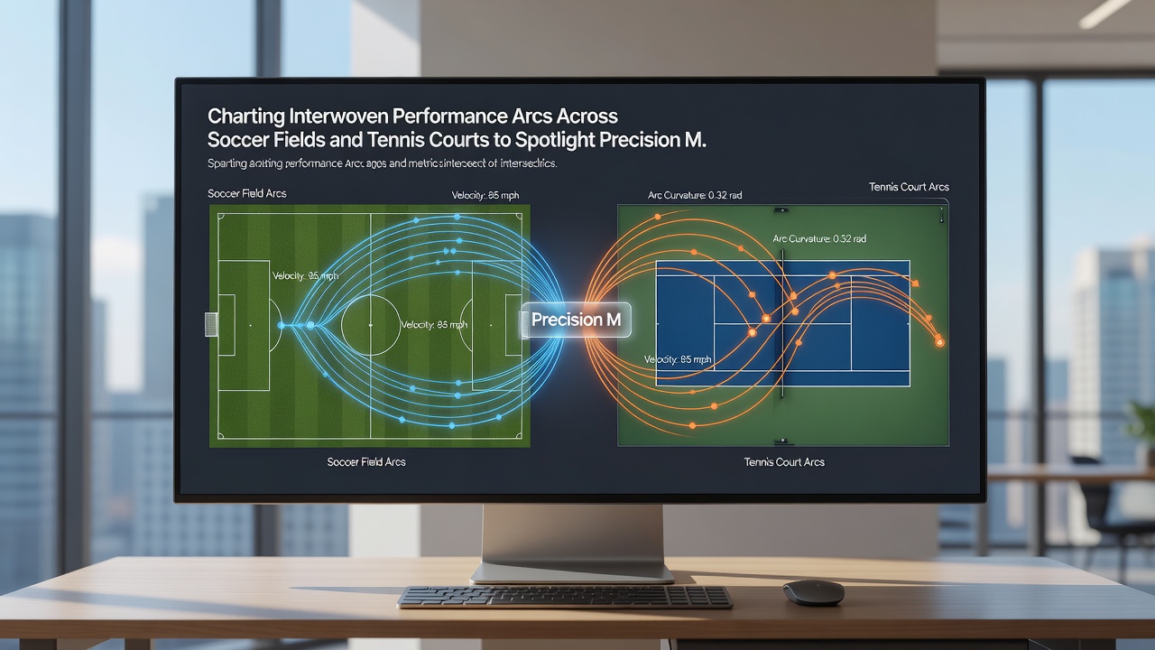 Detailed charts showing interwoven soccer and tennis performance metrics