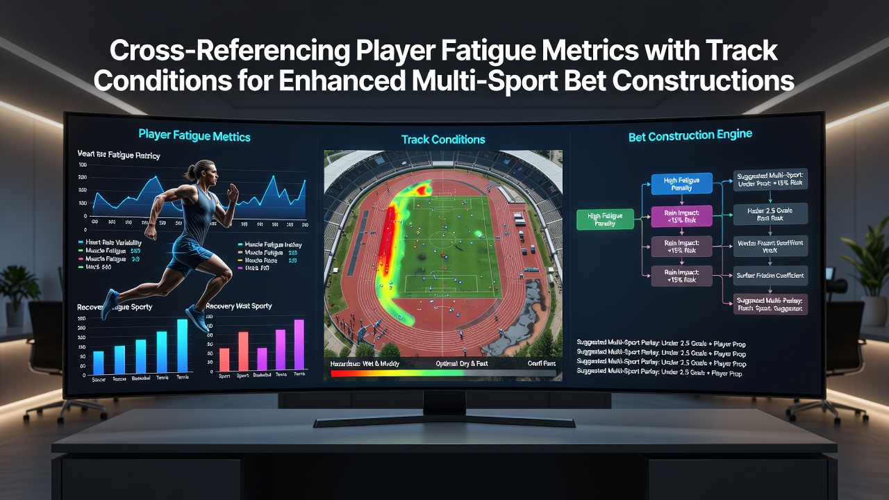 Athletes and horses side by side showing fatigue tracking and track surface analysis in multi-sport betting contexts