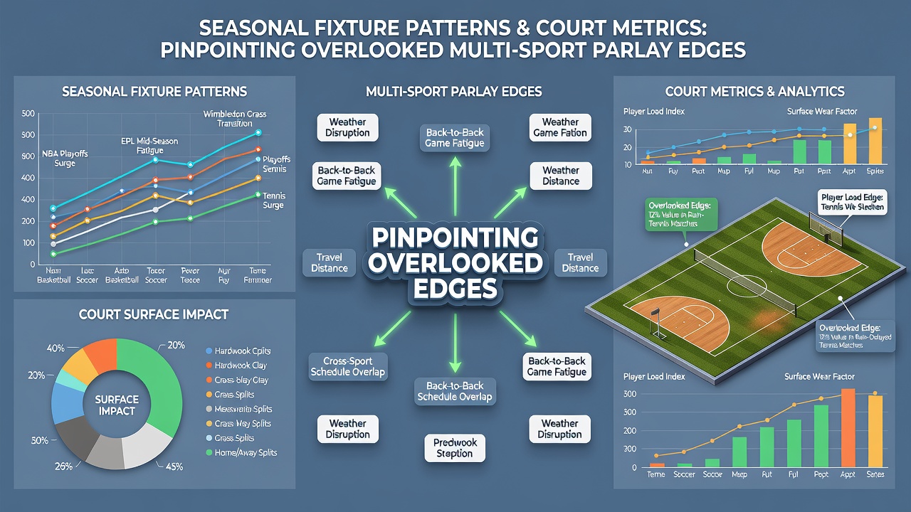 Detailed chart comparing tennis player surface statistics with basketball team venue metrics across overlapping competition periods